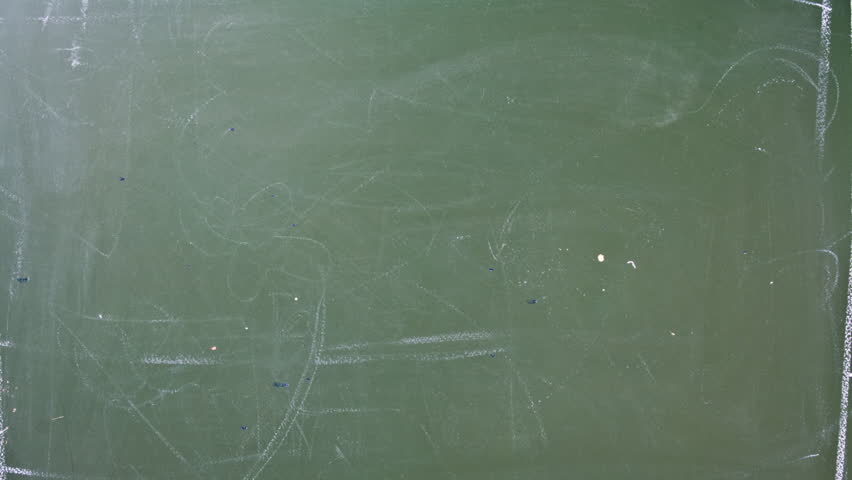 Stop Motion Scribbling on a Chalkboard. Drops turn into a ying-yang.