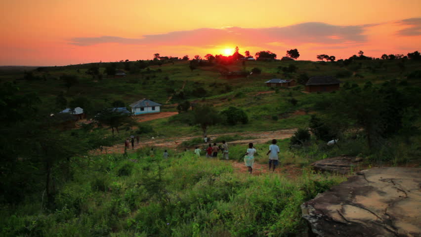 Kids near a village in Kenya two hours north of the African city Mombassa.