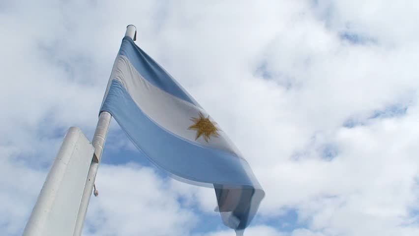 Flag on a boat, tigre delta, Buenos Aires