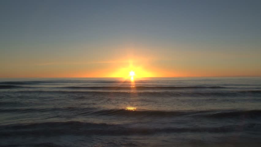 Sunset beach timelapse, new zealand