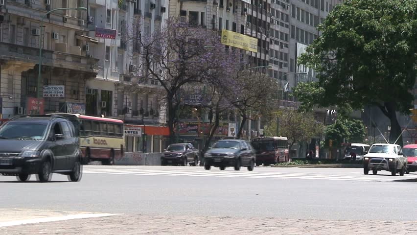 BUENOS AIRES: CIRCA DECEMBER, 2009: Midday traffic in Buenos Aires, Argentina.