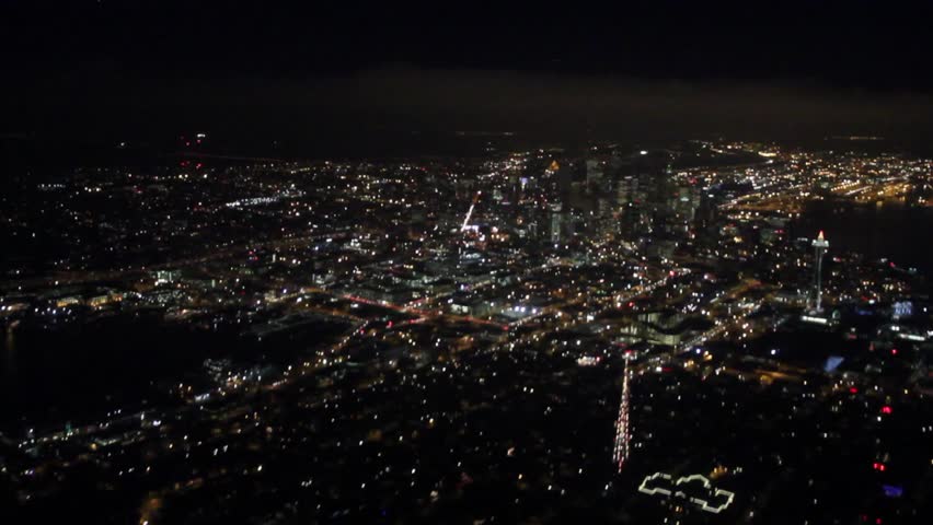 Aerial View - Space Needle at Night