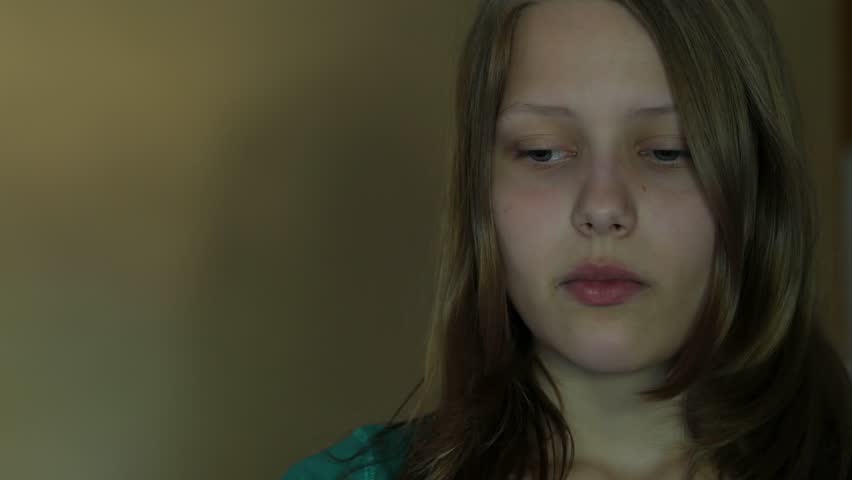 Depressed Teen Girl Crying