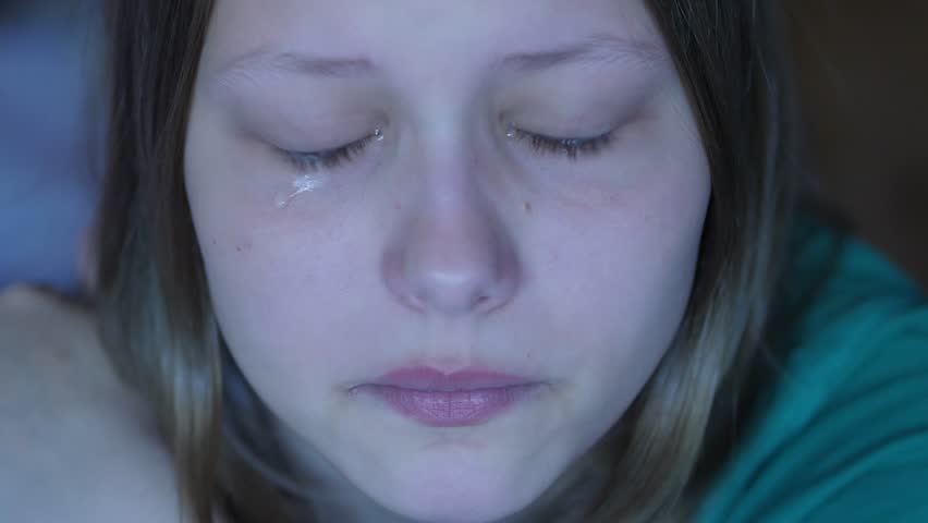 Depressed Teen Girl Crying