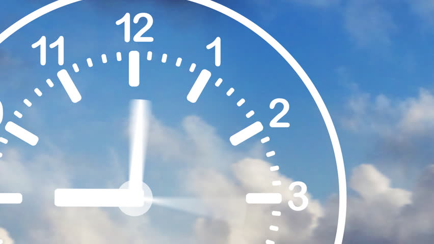 Time Flies Clock In Sky