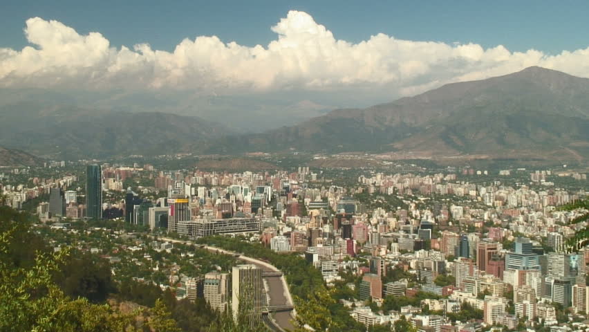 Beautiful Buildings Surrounded by Hill, Santiago