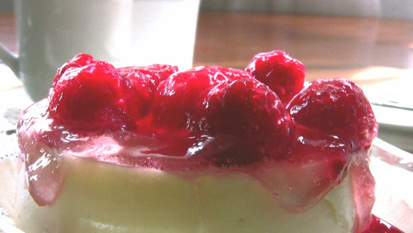 Yummy cake with blackberry