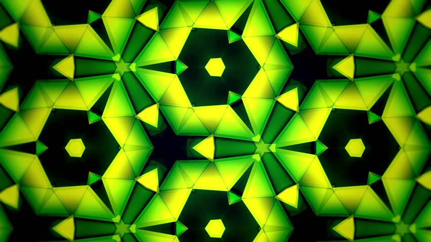 Color Kaleidoscope - Green Yellow Big and Rotate - Tint - 1