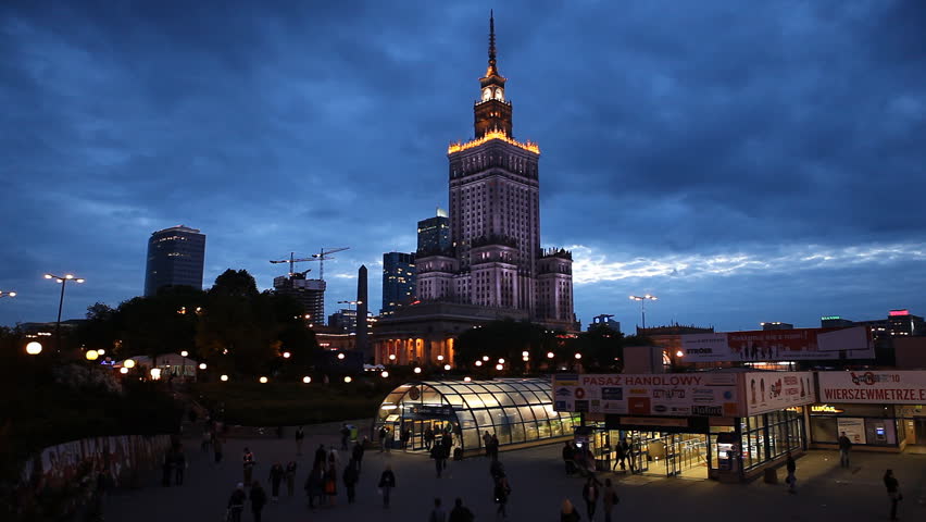 WARSAW, POLAND - MAY 5: Crowd at subway station in evening rush hour on May 5, 2011 in Warsaw. 