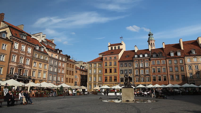 People visit Old Town Market Place (Stare Miasto) on May 5, 2011 in Warsaw.  