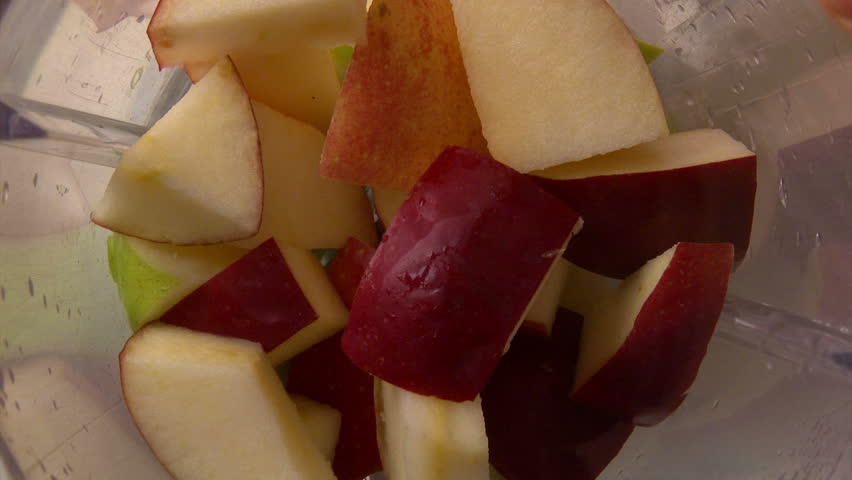 Mixing fruits, 2 clips