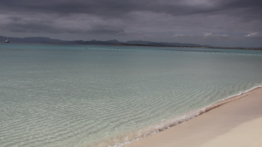 Idyllic beach in Bora Bora. Polynesia