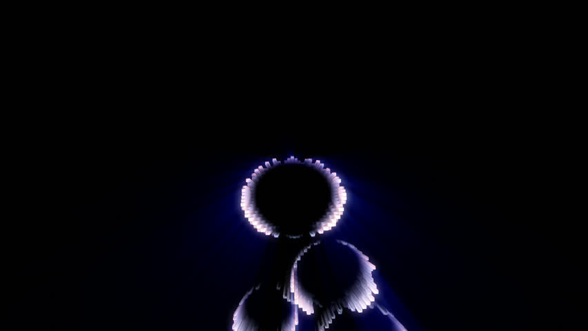 Pinboard animation of bubbles with glow and rays effects added