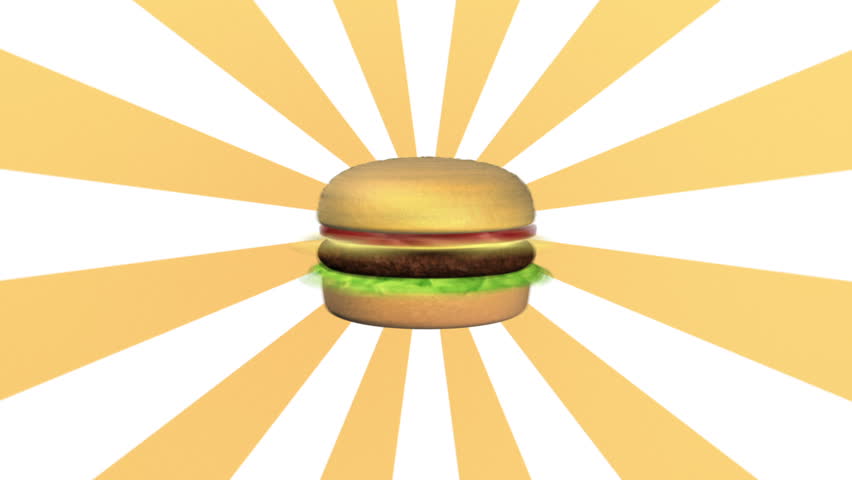 Fast Spinning Burger Background - Burger 02 (HD)