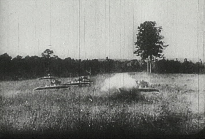 EUROPE - CIRCA 1942-1944: World War II, Nazi Tanks and Foot Soldiers Invade