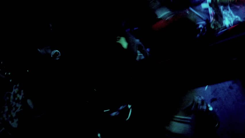 Punk Rock Bass Guitar & Flashing Lights