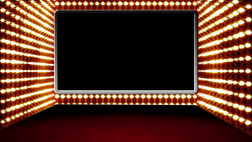 Green screen box design Glamour Virtual Studio.

You can use your custom footage in the screen by replacing the green areas by using chroma key.Also you can loop it by using dissolve.
