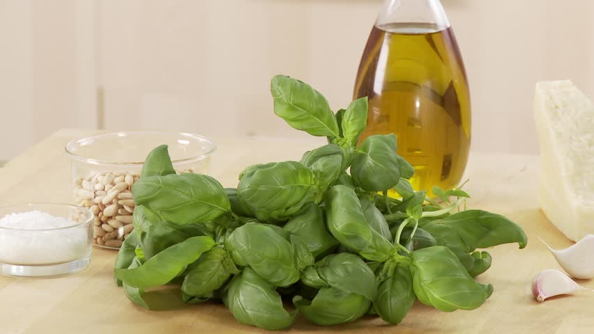 Ingredients for pesto alla genovese