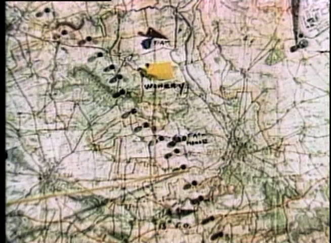 Close-up of pointer moving on map