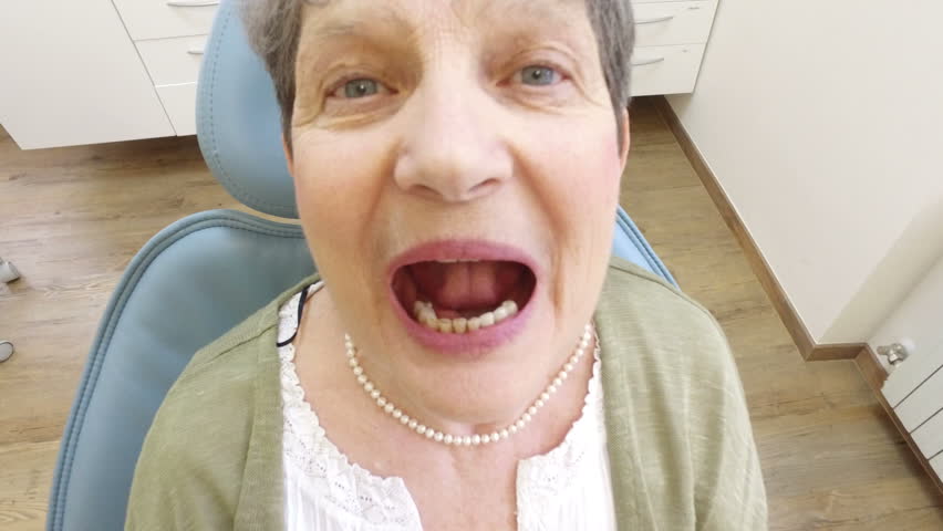 Cumming breasted granny mouth fan image