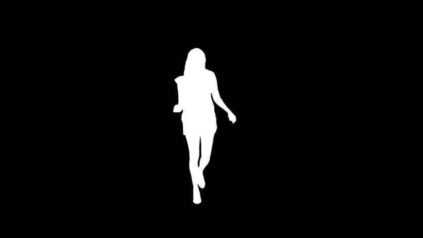 A woman dancing silhouette
