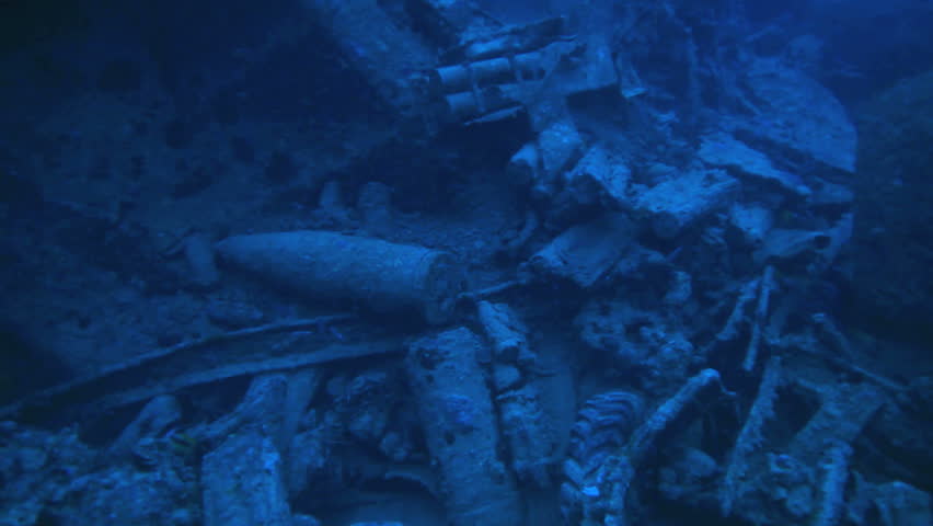 Ammunition at the war ship wreck of the thistlegorm