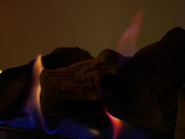 Flames in a chimney
