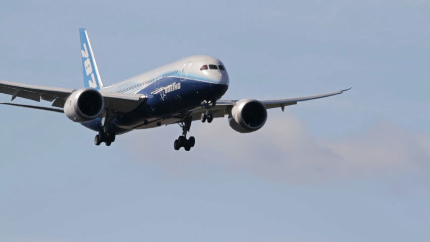 OSLO, NORWAY - MAY 3: Boeing 787 Dreamliner on its Europe Tour on May 3, 2012 visiting OSL Airport, Oslo Norway.