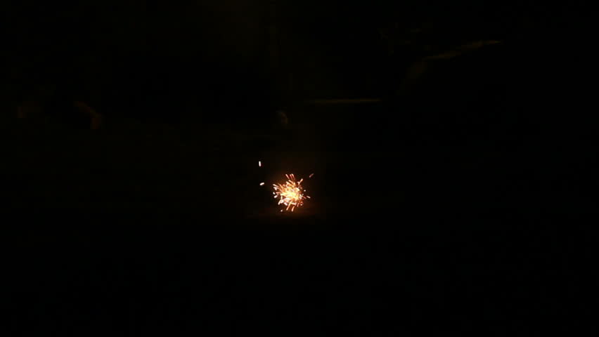 powerful explosion of a firecracker