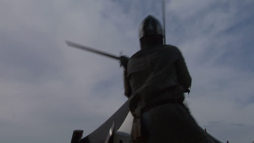 LEGNANO, ITALY - CIRCA MAY 2012: reenactment of the Battle of Legnano fought on May 29, 1176, between the forces of the Holy Roman Empire, led by Emperor Frederick Barbarossa, and the Lombard League