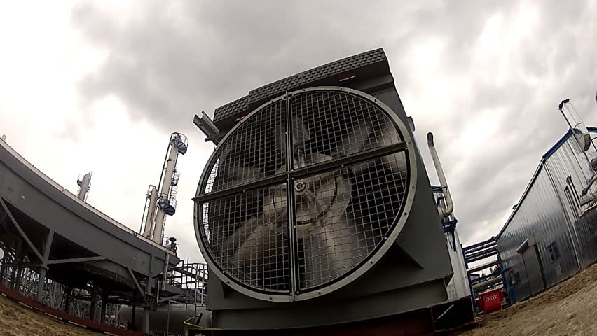 A huge fan at Gas processing plant.