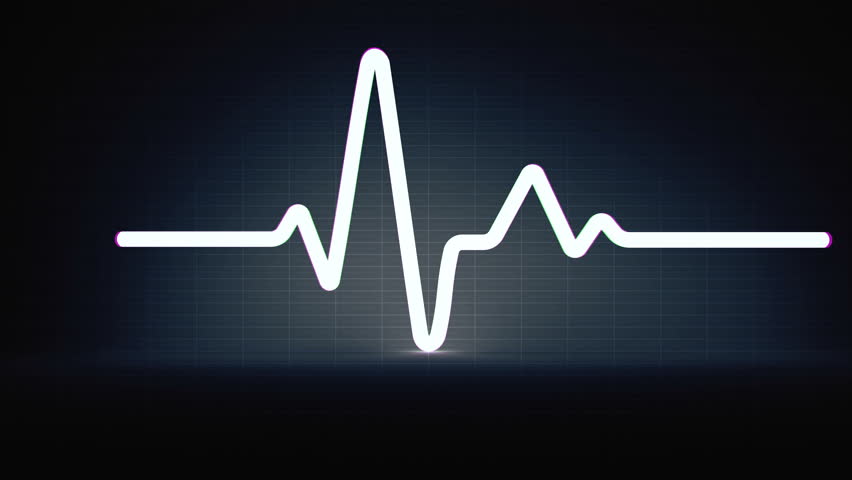 Green Heartbeat Line With White Core Seamlessly Loop Animation Ekg