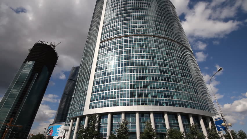 MOSCOW - JUNE 20: A group of skyscrapers, known as the Moscow International Business Center or 'Moscow City',  stand on the Moscow River embankment on June 20, 2012 in Moscow, Russia.