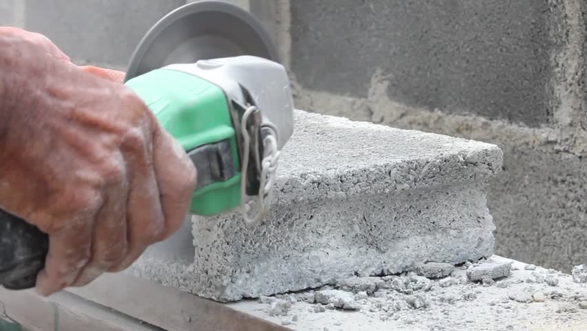 Cutting bricks	