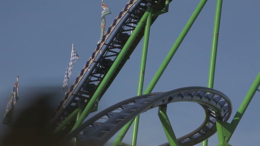 MUNICH - SEP 23: Rollercoaster at the Oktoberfest on September 23, 2011 in Munich, Germany.