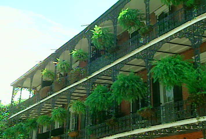 NEW ORLEANS - Circa 2002: Donkey pulls a carriage through the French Quarter of New Orleans in 2002.