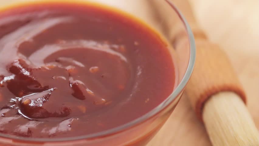 Barbecue sauce in a glass bowl