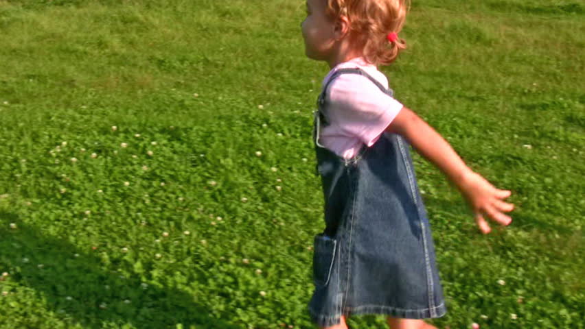 girl running to embrace mother 
