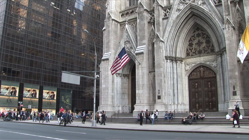 New York, NY - CIRCA March 2006: Saint Patrick's Cathedral is a must see landmark when you visit Manhattan. It is very big and lots of famous people like to have their funerals there
