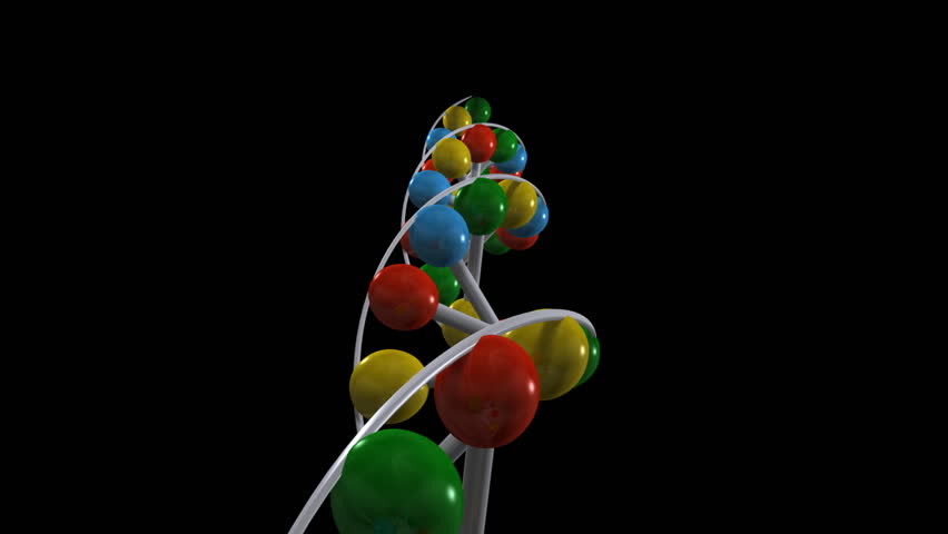 DNA strand close-up with matte
