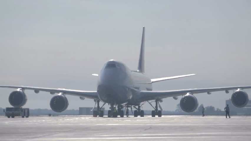 Service aircraft at the airport