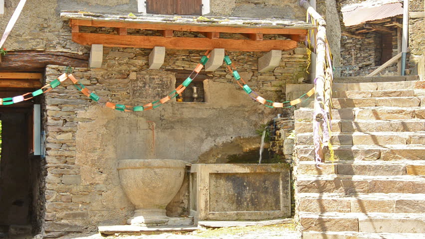 old fountain in a traditional village
