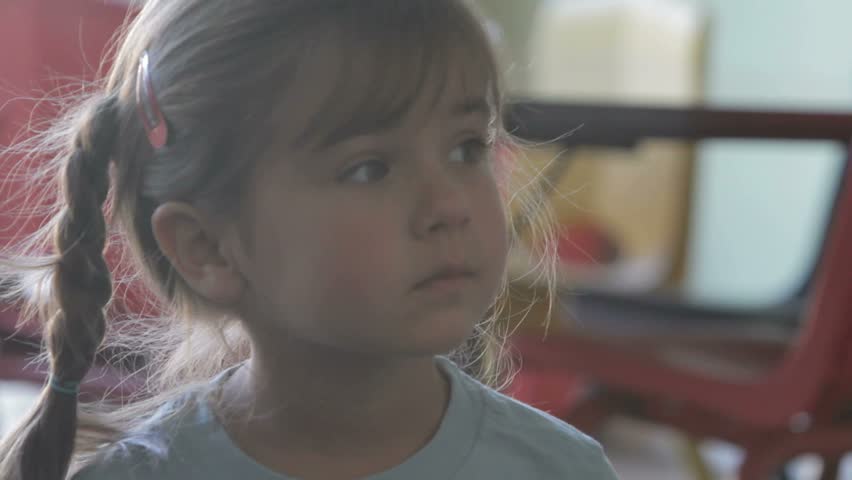 Little girl in a preschool class