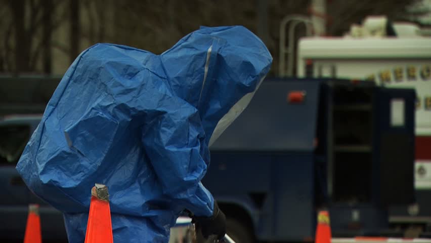 PROVIDENCE, RHODE ISLAND - SEPTEMBER 16, 2010: Hazmat emergency response drill