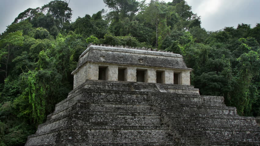 timelapse of the mayan ruins at palenque, chiapas, mexico. the mayans believe that transformative events will occur on 21 december 2012.