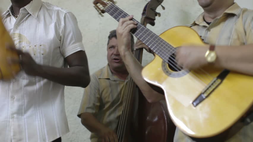 the cuban band eco caribe filmed performing in havana. all band members are model released.