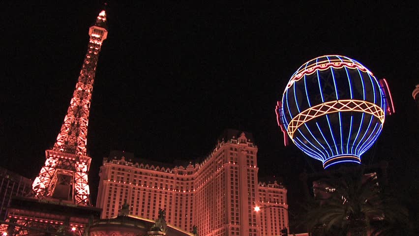 LAS VEGAS NEVADA - CIRCA 2010: World famous Vegas Strip in Las Vegas, Nevada as seen at night 
