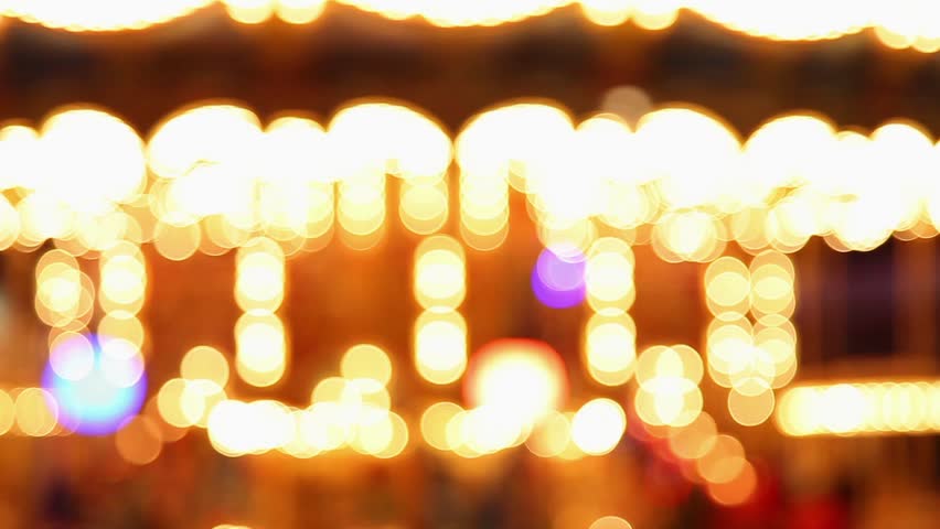 de-focused amusement park light
