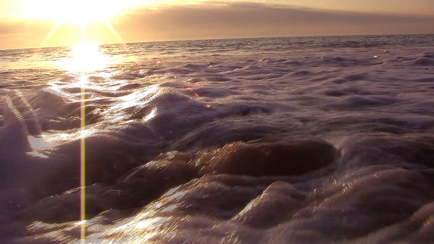 Sea water hitting the camera lens. 3 shots
