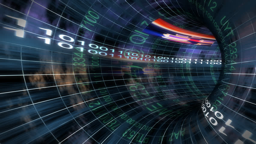 Flying Through Tunnel created by data
